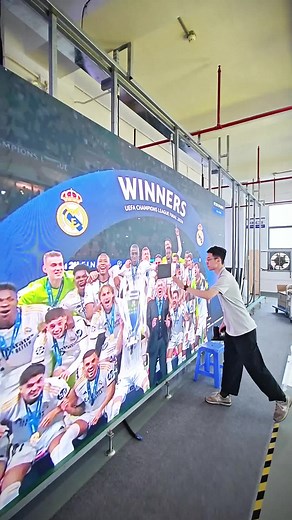 Installing LED modules is easy, what do you think?#leddisplay #ledscreen #eagerled #ledwall #ledmodules #HadaLaboRayaGlow