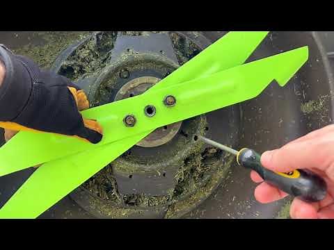 How to change the dual mulching blades on Ego LM2135SP lawn mower