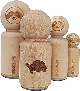 Tortoise Turtle Solid Rubber Stamp for Stamping Crafting Planners - 1/2 Inch Mini