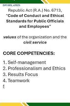 Core Competencies I DepEd I DM 089 s2025
