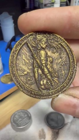 Native American Coin Depth Map: 3D Laser Engraving PNG File - Etsy