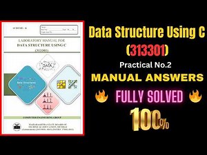 Data Structure Using C | 3rd semester 313301 | manual answer | k scheme msbte | DSU |