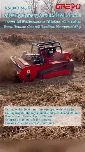 GREPO RS100D Remote Control Flail Mower – Powerful Solution for Tough Outdoor Work