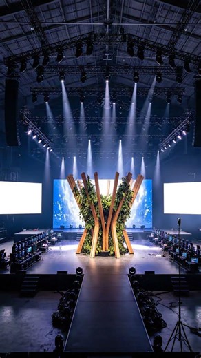 Massive Event Stage with Cinematic Light Show