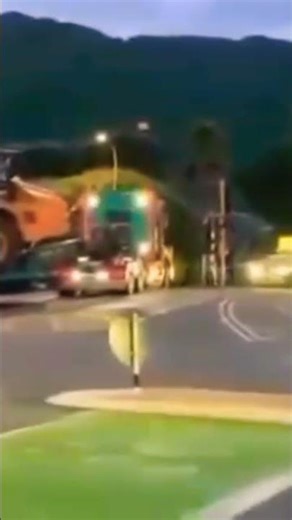 New Zealand Truck Driver JUMPS Out Seconds Before Train WRECK!