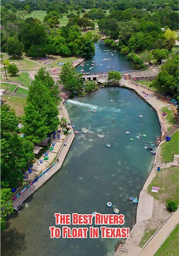 Floating the Comal River in New Braunfels is basically a Texas spring and summer tradition! 💦☀️🛟 The Comal is spring-fed and stays a refreshing 70 to 72 degrees year-round, so even in early spring it feels amazing on a warm afternoon. It’s one of the shortest navigable rivers in the world, but don’t let that fool you. The float typically lasts about 2 to 3 hours and winds right through downtown New Braunfels under beautiful cypress trees with crystal clear water the entire way. You’ll even pas