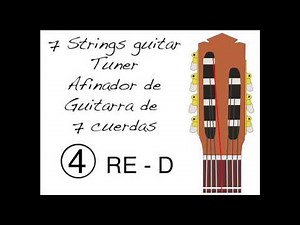 Violao 7 Cordas Afinador - 7 Strings Guitar Tuner