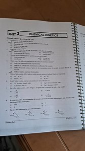 UNIT { }^{3} \qquad CHEMICAL KINETICS Multiple Choice Questions... | Filo