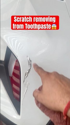How to Remove Scratches from Car using Toothpaste😱 #shorts #carscratch