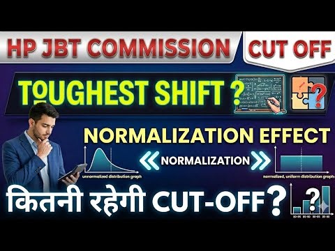 HP JBT commission cut off,kitni rhegi JBT ki cut off,tough shift?Normalization se kitne marks bdenge