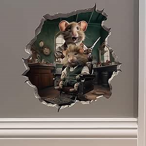 Mouse Hole Barber Shop Decal
