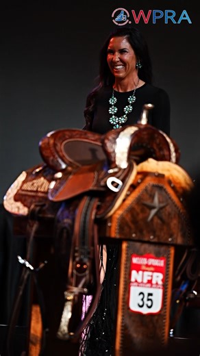 Highpoint Performance Horses and Martin Saddlery knocked this saddle, that was drawn by Megan McLeod-Sprague, out of the park! Thank you Highpoint Performance Horses and Martin Saddlery for being a part of our Saddle Rotation Program at the 2025 Wrangler National Finals Rodeo! | The Women's Professional Rodeo Association