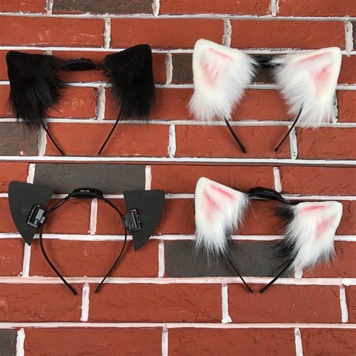 Animated Cat Ear Headband for Cosplay Motion Ears Fursona DIY Fursuit Moving Furry Ears Electric Cosplay Headband Mechanical Ears Costumes - Etsy Australia