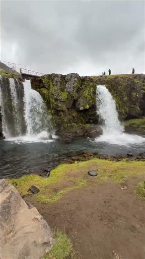 Iceland #kirkjufell #aurora #waterfall