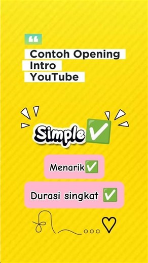 OPENING INTRO YOUTUBE ‼️ MENARIK DAN AESTHETIC