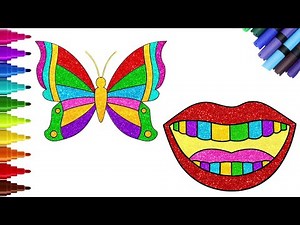 How To Draw Cute Butterfly And More 🦋| Step By Step Drawing | Glitter Drawing | Hooplakidz How To