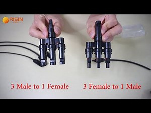 Risin Energy how to use Solar Branch Connector MC4 3in 1out Parallel Solar Panels ?