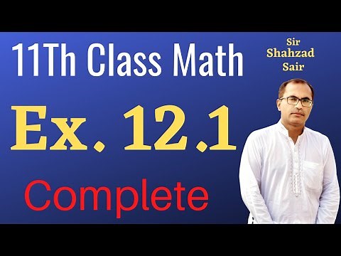 FSC Mathematics Lectures || Exercise 12.1 || First Year Math Chapter 12