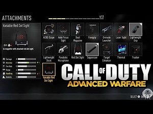 COD Advanced Warfare: MULTIPLAYER MENU - All Weapons, Attachments, Perks, Abilities(Call of Duty AW)