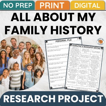 All About My Family History Project Based Learning - Research PBL Writing