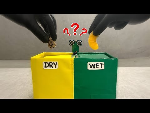 How to make an Automatic BinBot: Dry Wet Waste Segregator Dustbin