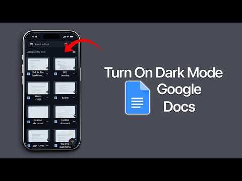 How to Turn on Dark Mode in Google Docs?
