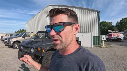 Auction day firesale begins after I bought a Humvee H1 but now have to sell everything off