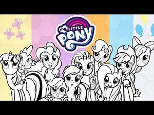 Colouring My Little Pony Mane 6 Mewarnai Kuda Poni
