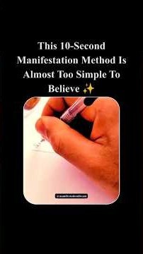 A 10-second law of attraction secret most people overlook. ✨ #Manifestation #LawOfAttraction