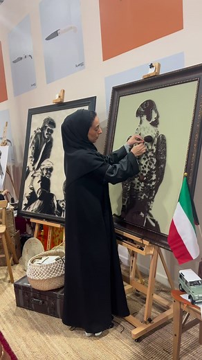 Falcon painting by arab women | Team Baakey