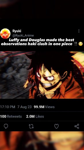 Luffy and Douglas bullet conqueror's clash was insane😳🥶 #foryou #fyp #viral #Anime #animeedit #onepiece #animemoment #zoro #luffy
