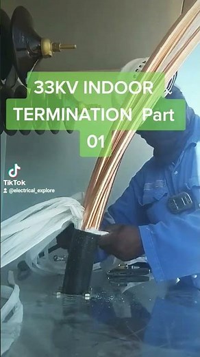 Cold shrink 33kv HV cable Termination. #currenttransformer #electricalengineering