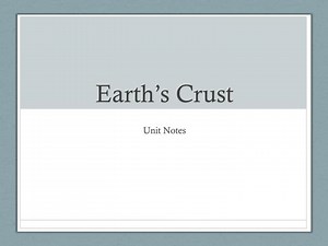 Earth’s Crust - SlideServe