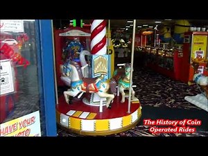 2000s Coin Operated Roundabout Kiddie Ride - Blue Ribbon Carousel