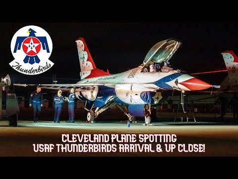USAF THUNDERBIRDS Arrive at Cleveland Hopkins & Up Close! 2025 Cleveland National Air Show.