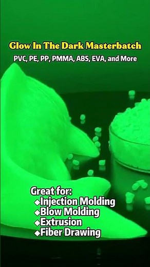 Photoluminescent Masterbatch, 12 Hour Glow, No Dust, Super Easy to Use