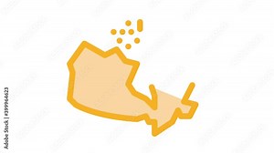 south pole Icon Animation. color south pole animated icon on white background