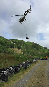 5K views · 28 reactions | We’re flying bags of stone and aggregate to repair an eroded section of the popular Ullswater Way on Gowbarrow Fell. The stone came from Glenridding Beck and has been bagged by hand. | Fix the Fells | Facebook