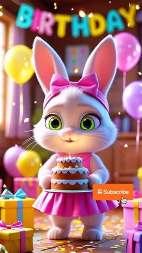 🐰 Happy Birthday To You 🎂 | Sweet Bunny Birthday Song 💖 | Kids Birthday Short