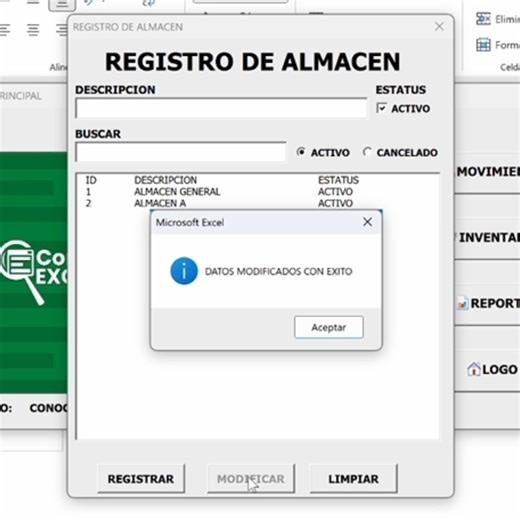 2.6K views · 33 reactions | REGISTRO ALMACENES EN EL CONTROL DE INVENTARIO EN EXCEL | Conociendo Excel | Facebook