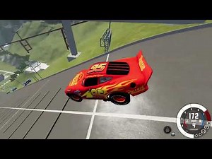 Lightning McQueen Movie Characters in Jump Arena | BeamNG.drive