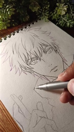 Drawing Satoru Gojo🔥|#art #gojo #shorts
