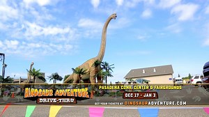 Attention Houston! Dinosaur Adventure Drive-Thru in Houston opens December 17th! 🦖 Get your tickets at https://www.dinosauradventure.com/houston/ For three weekends only, December 17th – January 3rd, Dinosaur Adventure Drive-Thru will transform the PASADENA CONVENTION CENTER AND FAIRGROUNDS into a prehistoric adventure! 🦖 Encounter a massive, 40-foot T-rex, confront a pack of wild Velociraptors, eat fair food, and much more! All from the safety and comfort of your own vehicle! 🚗 Tickets are l