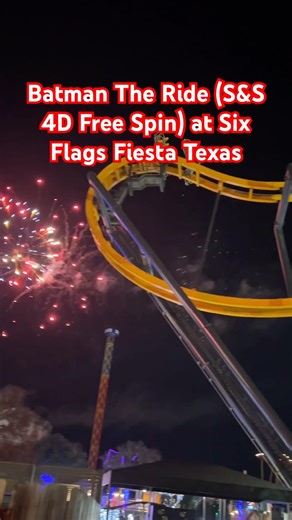 Batman The Ride (S&S 4D Free Spin) at Six Flags Fiesta Texas #rollercoaster #sixflagsfiestatexas
