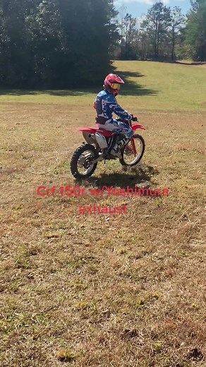 Honda CRF 150r with Yoshimura Exhaust Full Rev
