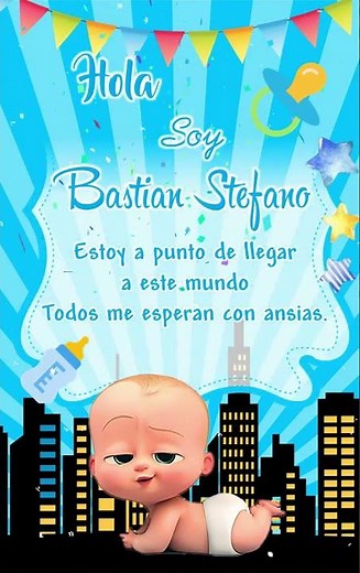 🐝🍼 Editable Baby Shower Video Invitation Boss Honeycombs Boss 🍼🐝