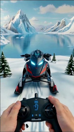 RC Snowmobile Transformation into Ice Guardian Robot | Remote Control Cinematic #kidsshorts #povrc