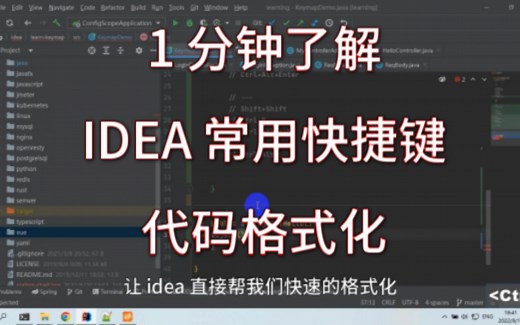 IDEA 常用快捷键之格式化代码