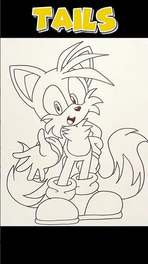 How To Draw TAILS | Sonic The Hedgehog | STEP BY STEP #tailsthefox #tails #shorts #drawing