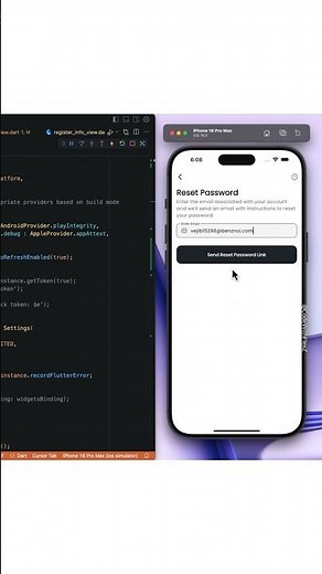 🔥 Add Reset Password Feature in Flutter App with Firebase (Super Easy!) #flutter #shorts
